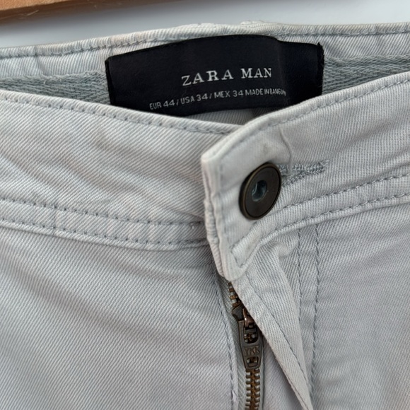 Zara Man Skinny Jeans White/Gray (US 34) - Picture 2 of 7